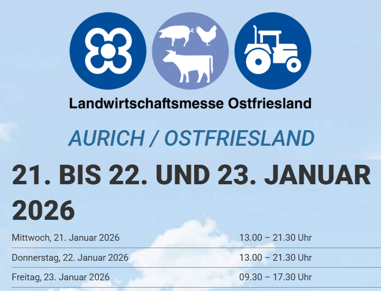 Info zur Landwirtschaftsmesse Ostfriesland 2026